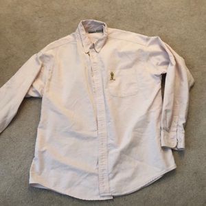 Pink tweety bird long sleeve button down shirt